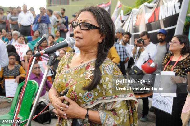 Citizens protest named ‘Not In My Name’ against recent lynching incidents at Madhusudan Mancha on June 28, 2017 in Kolkata, India.