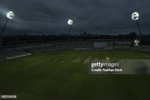 General view Edgbaston cricket ground during the Specsavers County Championship Division One match between Warwickshire and Lancashire at Edgbaston...
