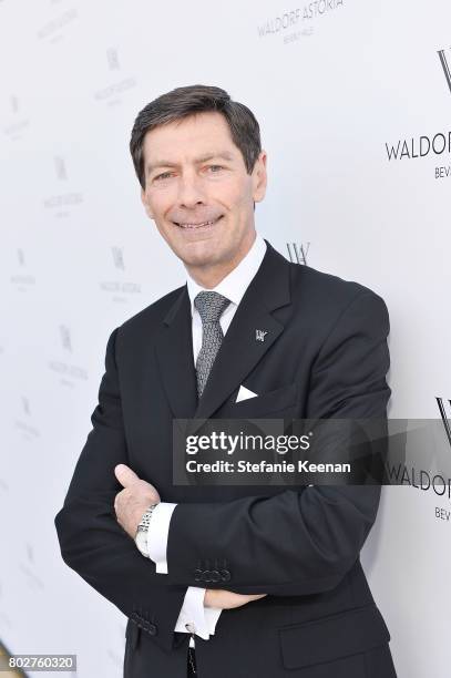 Luc Delafosse attends Waldorf Astoria Beverly Hills Grand Opening Celebration on June 28, 2017 in Beverly Hills, California.