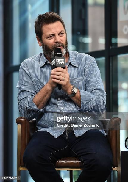 Nick Offerman attends the Build Series to discuss the film 'Look & See' at Build Studio on June 28, 2017 in New York City.