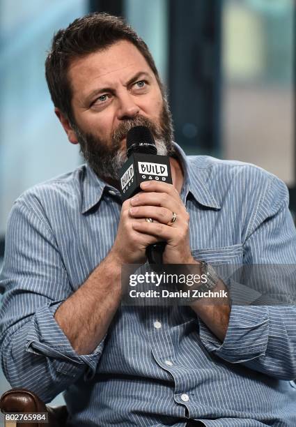 Nick Offerman attends the Build Series to discuss the film 'Look & See' at Build Studio on June 28, 2017 in New York City.