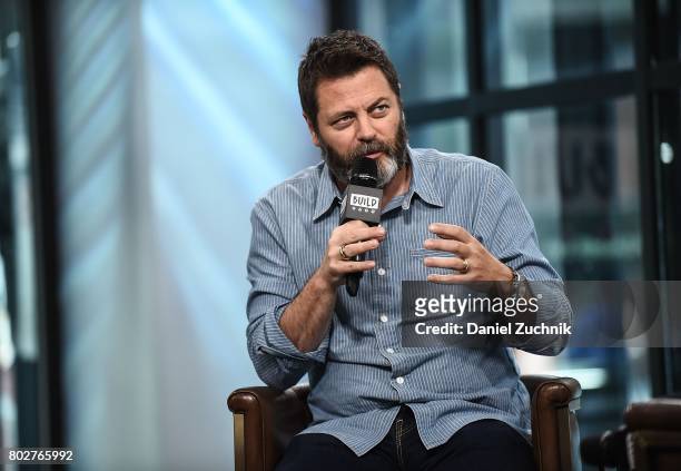 Nick Offerman attends the Build Series to discuss the film 'Look & See' at Build Studio on June 28, 2017 in New York City.