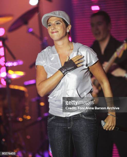 Diam's Performs at the 23rd "Victoires de la musique" awards ceremony on March 8th, 2008 in Paris, France.