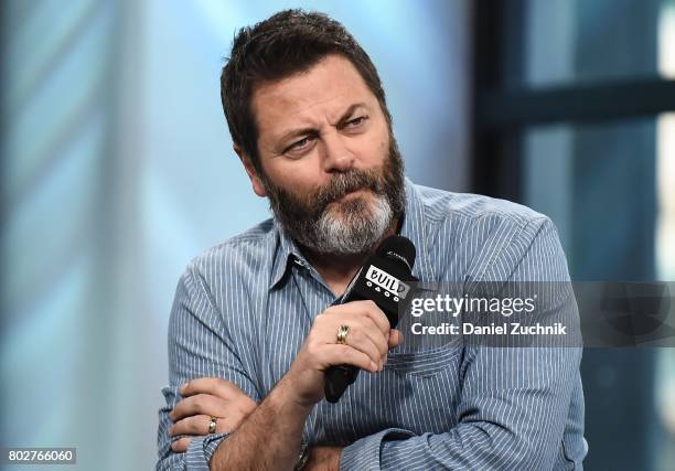 Nick Offerman attends the Build Series to discuss the film 'Look & See' at Build Studio on June 28, 2017 in New York City.