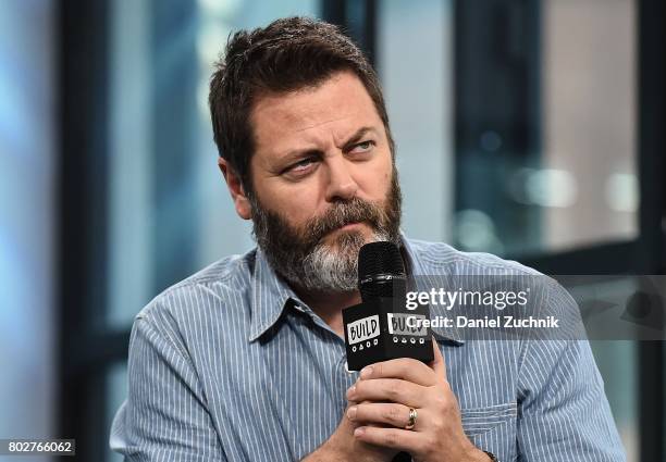 Nick Offerman attends the Build Series to discuss the film 'Look & See' at Build Studio on June 28, 2017 in New York City.