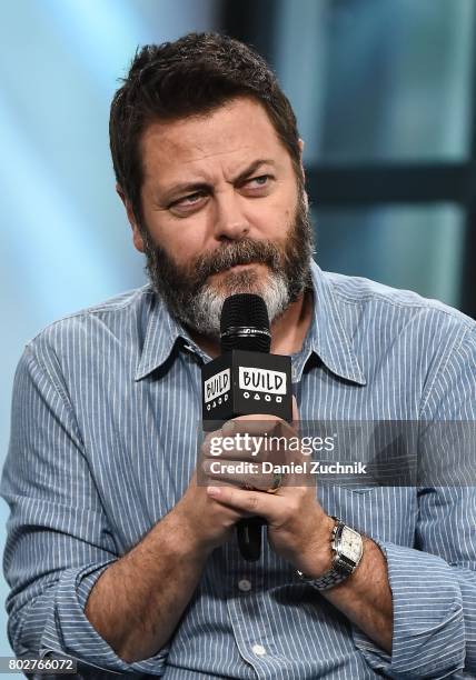 Nick Offerman attends the Build Series to discuss the film 'Look & See' at Build Studio on June 28, 2017 in New York City.