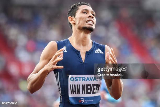 Van Niekerk Wayde runs during the 300m. Men IAAF World challenge Zlata Tretra in Ostrava, Czech Republic on June 28, 2017.
