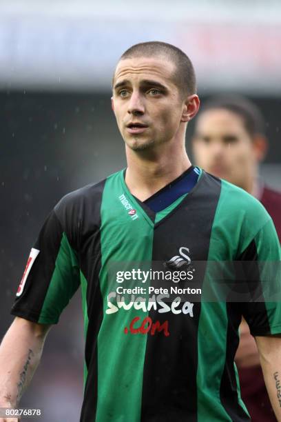 Ferrie Bodde of Swansea City in action during the Coca Cola League One Match between Northampton Town and Swansea City at Sixfields Stadium on March...