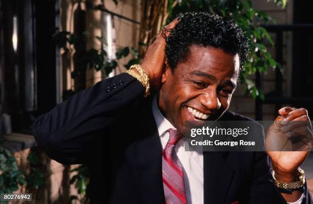 Grammy Award-winning gospel and soul singer, Al Green, poses during a 1989 Los Angeles, California, photo portrait session. Green first hit music...