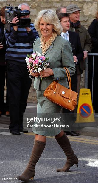 Camilla, Duchess of Cornwall opens the new Highgrove shop on March 17, 2008 in Tetbury, England. All profits from the shop are being channelled into...