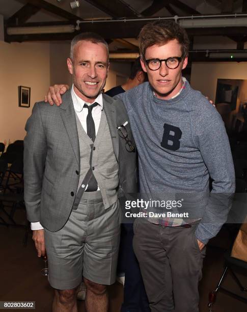 Thom Browne and Eddie Redmayne attend The Art Of Curating Fashion with Andrew Bolton presented by Sarabande: The Lee Alexander McQueen Foundation on...