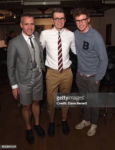 Thom Browne, Andrew Bolton and Eddie Redmayne attend The Art Of Curating Fashion with Andrew Bolton presented by Sarabande: The Lee Alexander McQueen...