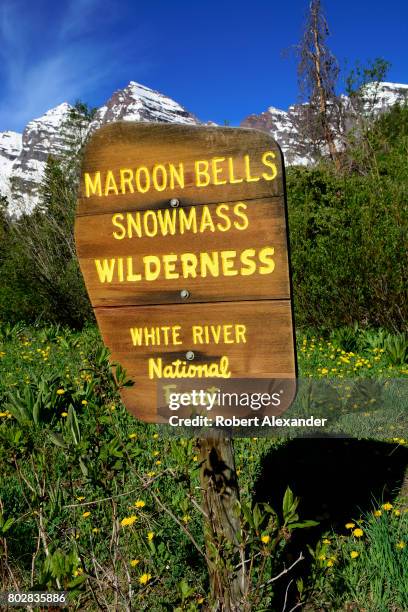 The Maroon Bells near Aspen, Colorado, are two peaks in the Elk Mountains - Maroon Peak and North Maroon Peak. They are located in the Maroon...