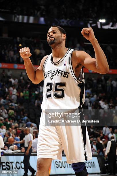 Robert Horry of the San Antonio Spurs looking upset after missing the last second shot that would have gave the Spurs the win over the Boston Celtics...