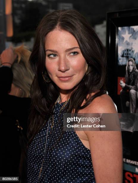 Actress Lynn Strait arrives at MTV Films "Stop-Loss" Los Angeles Premiere at the DGA Theatre Complex on March 17, 2008 in Los Angeles, California.