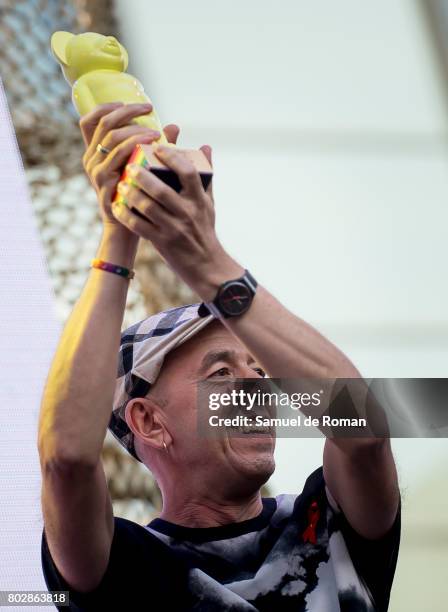 Federation gets an award during the opening speech at the Madrid World Pride 2017 on June 28, 2017 in Madrid, Spain.