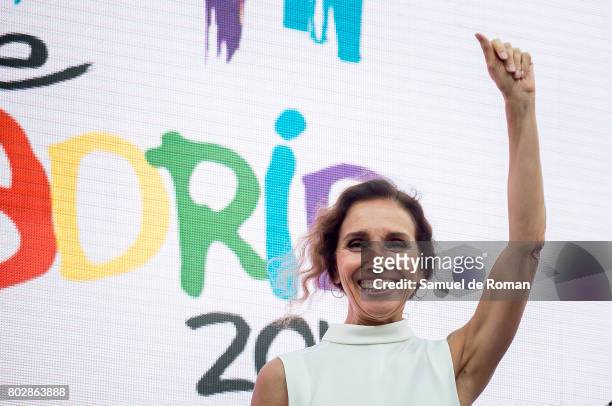 Ana Belen during the opening speech at the Madrid World Pride 2017 on June 28, 2017 in Madrid, Spain.