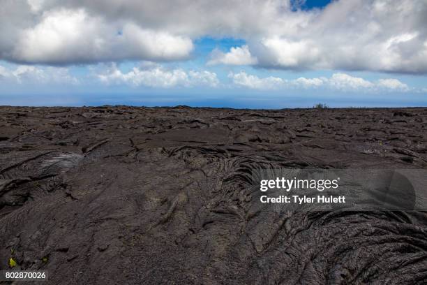 plain of fresh cooled lava flow - pele goddess stock pictures, royalty-free photos & images
