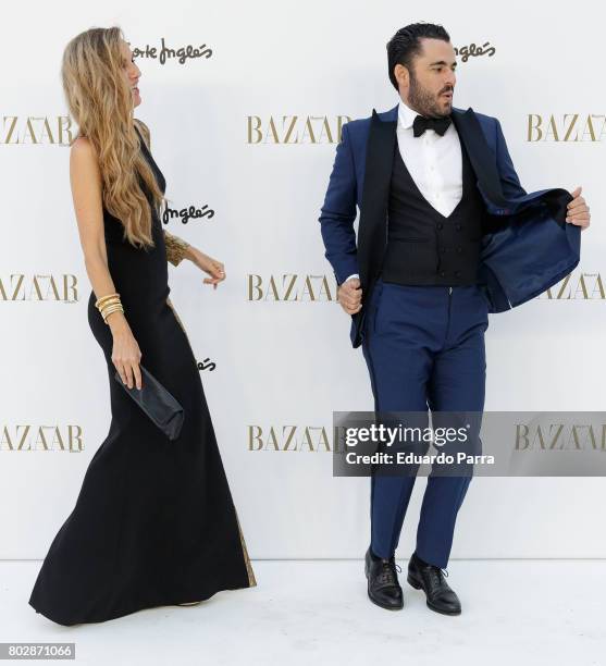 Carola Baleztena and Emiliano Suarez attend the 'Harper's Bazaar summer party' photocall at Casa de Velazquez on June 28, 2017 in Madrid, Spain.