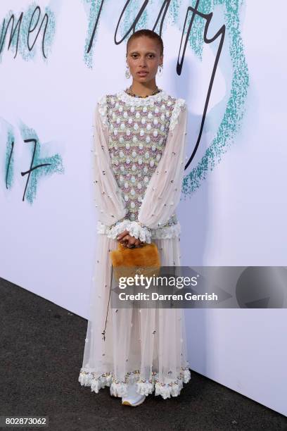 Adwoa Aboah attends the Summer Party 2017 presented by Serpentine and Chanel at The Serpentine Gallery on June 28, 2017 in London, England.