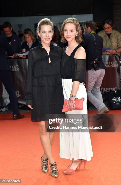 Marisa Leonie Bach und Amelie Plaas-Link attend the 'Berlin Fallen' Premiere during Munich Film Festival 2017 at Gasteig on June 28, 2017 in Munich,...