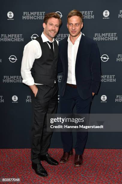 Actor Ken Duken and Tom Wlaschiha attend the 'Berlin Fallen' Premiere during Munich Film Festival 2017 at Gasteig on June 28, 2017 in Munich, Germany.