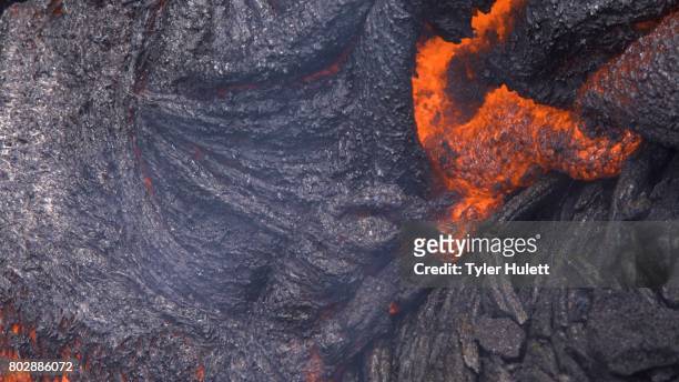 lava rolls in macro - kalapana 個照片及圖片檔