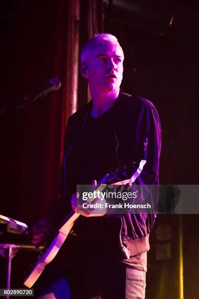 Robbie Chater of the Australian band The Avalanches performs live on stage during a concert at the Festsaal Kreuzberg on June 28, 2017 in Berlin,...