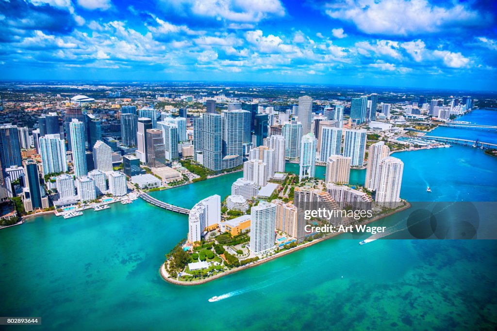 Luchtfoto van Downtown Miami Florida