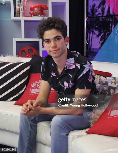 June 28: Actor Cameron Boyce visits the Young Hollywood Studio on June 28, 2017 in Los Angeles, California.