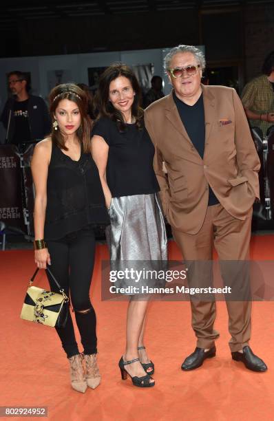 Anna Julia Kapfelsberger, Karin Brandner and Michael Brandner attends the 'Berlin Fallen' Premiere during Munich Film Festival 2017 at Gasteig on...