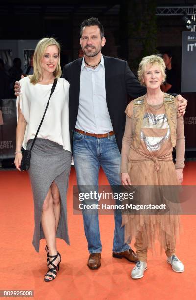 Judith Richter, Oliver Lang and Beatrice Richter attend the 'Berlin Fallen' Premiere during Munich Film Festival 2017 at Gasteig on June 28, 2017 in...