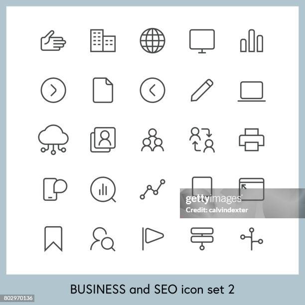 geschäfts- und seo symbolsatz 2 - interface dots stock-grafiken, -clipart, -cartoons und -symbole