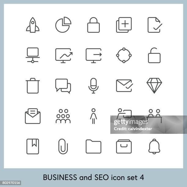 ilustrações de stock, clip art, desenhos animados e ícones de business and seo icon set 4 - interface dots