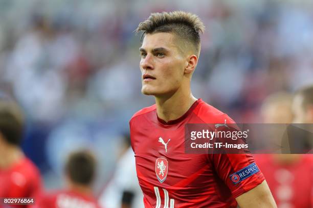 Patrik Schick of Czech Republic looks on during the UEFA European Under-21 Championship Group C match between Germany and Czech Republic at Tychy...