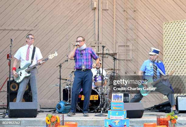 The Spazmatics celebrate the 100th episode of Nickelodeon's The Thundermans at Paramount Studios on June 28, 2017 in Hollywood, California.