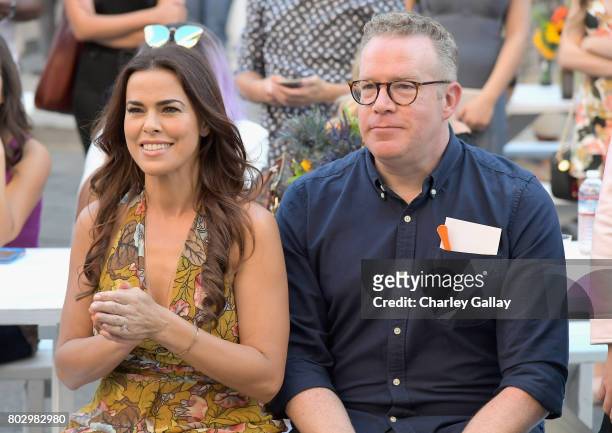 Actors Rosa Blasi and Chris Tallman celebrate the 100th episode of Nickelodeon's The Thundermans at Paramount Studios on June 28, 2017 in Hollywood,...