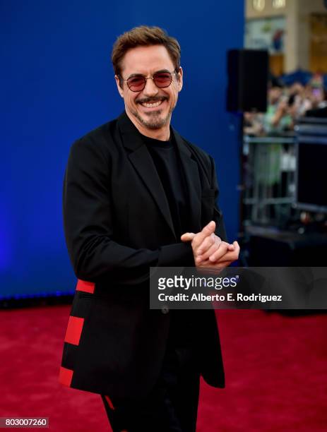Robert Downey Jr. Attends the premiere of Columbia Pictures' "Spider-Man: Homecoming" at TCL Chinese Theatre on June 28, 2017 in Hollywood,...
