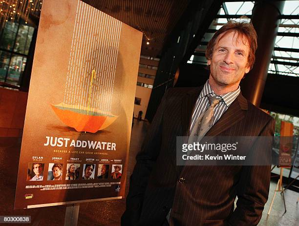 Writer/director Hart Bochner arrives at the premiere of Bleeding Hart Film's "Just Add Water" at the Directors Guild of America on March 18, 2008 in...