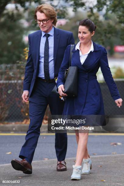 Jockey Michelle Payne arrives ahead of a hearing into her alleged positive test for banned substance on June 29, 2017 in Melbourne, Australia.