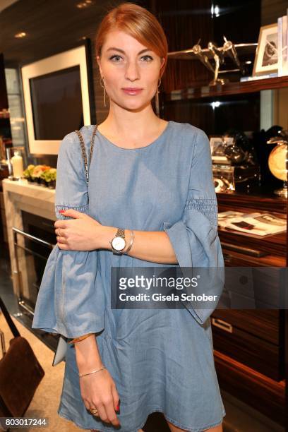 Blogger Lisa Banholzer attends the exclusive grand opening event of the new IWC Schaffhausen Boutique in Munich on June 28, 2017 in Munich, Germany.