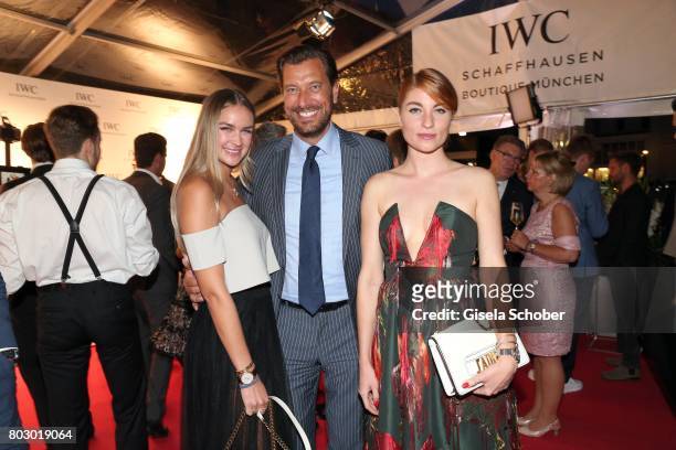 Nina Suess, Lisa Banholzer and Henrik Ekdahl, Managing Director IWC Northern Europe attend the exclusive grand opening event of the new IWC...