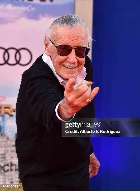Stan Lee attends the premiere of Columbia Pictures' "Spider-Man: Homecoming" at TCL Chinese Theatre on June 28, 2017 in Hollywood, California.