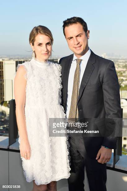Alexis Alagem and Ryan Draizin attend Waldorf Astoria Beverly Hills Grand Opening Cocktail Celebration on June 28, 2017 in Beverly Hills, California.