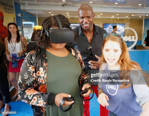 Wynfrey Crews and actor Terry Crews at the Dell VR Experience at the "Spider-Man: Homecoming" World Premiere at TCL Chinese Theatre on June 28, 2017...