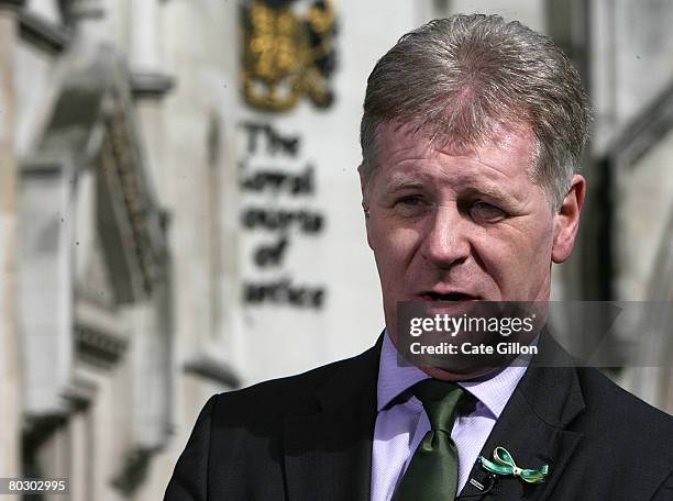 Clarence Mitchell, spokesman for the McCann family speaking to press outside the High Court on March 19, 2008 in London, England. The Express...