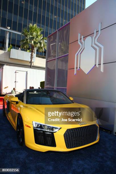 Audi R8 Spyder at the World Premiere of 'Spider-Man: Homecoming' hosted by Audi at TCL Chinese Theatre on June 28, 2017 in Hollywood, California.