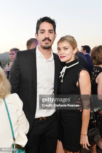 Emanuel Martinez and Priscilla Martinez attend Waldorf Astoria Beverly Hills Grand Opening Cocktail Celebration on June 28, 2017 in Beverly Hills,...