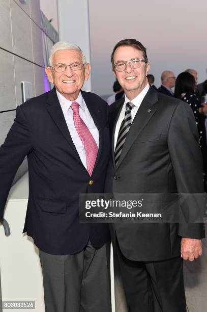 Eli Broad and Beny Alagem attend Waldorf Astoria Beverly Hills Grand Opening Cocktail Celebration on June 28, 2017 in Beverly Hills, California.