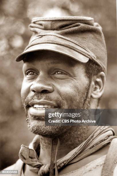 Promotional portrait of American actor Danny Glover in the television mini-series 'Lonesome Dove,' directed by Simon Wincer and adapted from the...